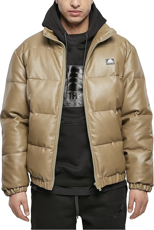 southpole 男士 imitation 皮革泡泡夹克